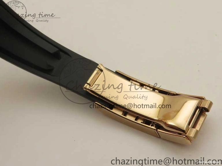 0405 Yacht-Master 126655 RG 3EF 1:1 Best Edition Black Ceramic Bezel on Black Rubber Strap VS Reliable 2488